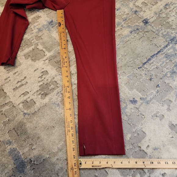 NWT Ann Taylor Zip Ankle Red High Rise Skinny Ankle Pant Stretch Size 12 - Picture 5 of 15